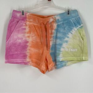 Old Navy Women’s Elastic Drawstring Waist Sweatshirt Shorts Tie Dye size S